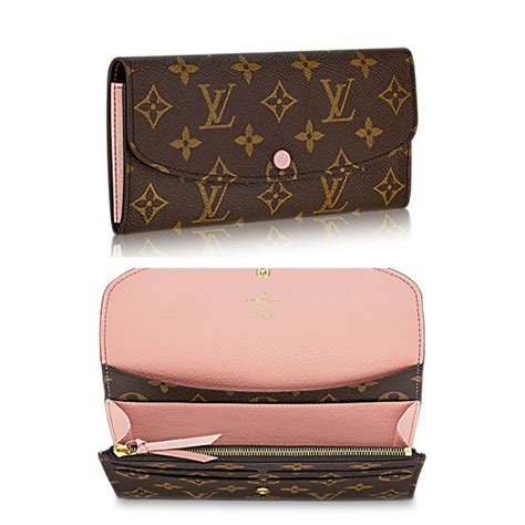 lv emilie wallet pink